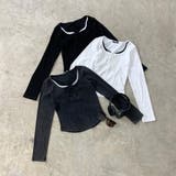 レースアップリブショートトップス | non-hedge  | 詳細画像20 