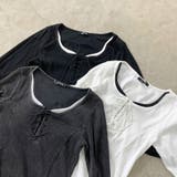 レースアップリブショートトップス | non-hedge  | 詳細画像21 