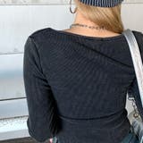 レースアップリブショートトップス | non-hedge  | 詳細画像8 