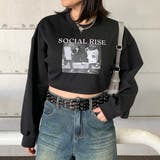 ブラック | 転写ショートトップス | non-hedge