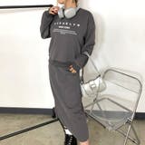 チャコール | ロゴプルオーバー・スカートセットアップ | non-hedge