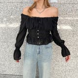 ブラック | シフォンスクエアトップス | non-hedge