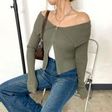 カーキ | ZIPオフショルリブニット | non-hedge 