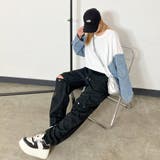 デニム切替ショートトップス | non-hedge  | 詳細画像13 