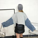 デニム切替ショートトップス | non-hedge  | 詳細画像4 