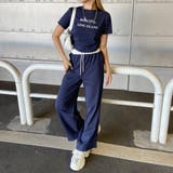 ロゴ刺繍Tシャツ・パンツセットアップ | non-hedge | 詳細画像1