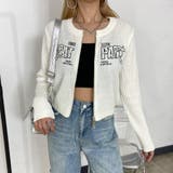 オフホワイト | ロゴリブZIPトップス | non-hedge 