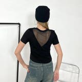 刺繍ロゴバックシアーTシャツ | non-hedge | 詳細画像11
