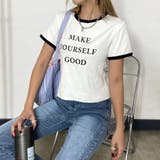 オフホワイト | 配色リブロゴTシャツ | non-hedge