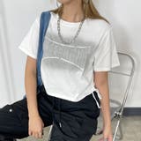 オフホワイト | ロゴサイドドロストブリーチTシャツ | non-hedge