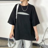 ブラック | スプレーロゴビッグチュニック | non-hedge