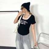 ロゴアンサンブル風サイドドロストTシャツ | non-hedge | 詳細画像6