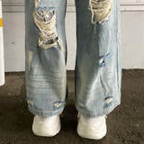 ダメージレースデニムワイドパンツ | non-hedge | 詳細画像19