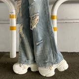 ダメージレースデニムワイドパンツ | non-hedge | 詳細画像20