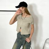 ZIPオフショルリブニットトップス | non-hedge  | 詳細画像8 