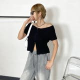 ZIPオフショルリブニットトップス | non-hedge  | 詳細画像11 