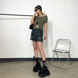 ZIPオフショルリブニットトップス | non-hedge  | 詳細画像2 