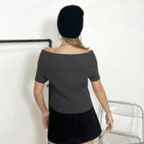 ZIPオフショルリブニットトップス | non-hedge  | 詳細画像16 