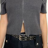 ZIPオフショルリブニットトップス | non-hedge  | 詳細画像22 