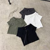 ZIPオフショルリブニットトップス | non-hedge  | 詳細画像23 