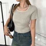 ベージュ | スクエアリブニットT | non-hedge 