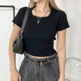 ブラック | スクエアリブニットT | non-hedge 