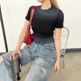 ロゴ刺繍ムラリブTシャツ | non-hedge | 詳細画像10