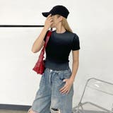 ロゴ刺繍ムラリブTシャツ | non-hedge | 詳細画像7