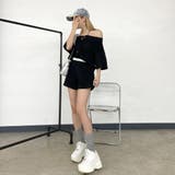 スピンドルオフショルトップス・ショートパンツセットアップ | non-hedge | 詳細画像7