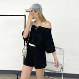 スピンドルオフショルトップス・ショートパンツセットアップ | non-hedge | 詳細画像8