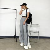 カットラインレース切替ワイドパンツ | non-hedge | 詳細画像11