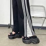 カットラインレース切替ワイドパンツ | non-hedge | 詳細画像22