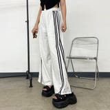 カットラインレース切替ワイドパンツ | non-hedge | 詳細画像5