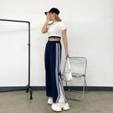 カットラインレース切替ワイドパンツ | non-hedge | 詳細画像6