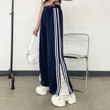 カットラインレース切替ワイドパンツ | non-hedge | 詳細画像8