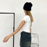 フロントリボンチェックアンサンブル風トップス | non-hedge | 詳細画像4