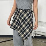 Tシャツ・チェックレイヤード付きワイドパンツセットアップ | non-hedge | 詳細画像18