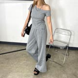 Tシャツ・チェックレイヤード付きワイドパンツセットアップ | non-hedge | 詳細画像22