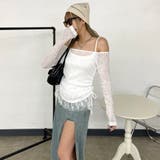 裾レースタンクトップ・透かしプルオーバーセット | non-hedge | 詳細画像2