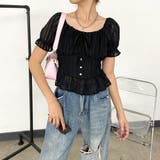 ブラック | シフォンスクエアトップス | non-hedge