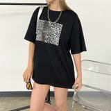 ヒョウ柄ビッグTシャツ | non-hedge | 詳細画像4