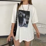 オフホワイト | カラー転写ビッグTシャツ | non-hedge