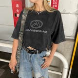 ブラック | ダメージブリーチショートTシャツ | non-hedge