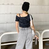 デニムロゴワンショルダーTシャツ | non-hedge | 詳細画像5