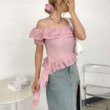 シュシュ付きイレヘムフリルオフショルトップス | non-hedge | 詳細画像28