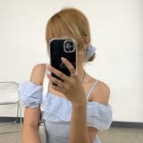 シュシュ付きイレヘムフリルオフショルトップス | non-hedge | 詳細画像5