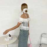 シュシュ付きイレヘムフリルオフショルトップス | non-hedge | 詳細画像8