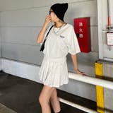 ロゴ刺繍プルオーバー・タックスカートセットアップ | non-hedge | 詳細画像2