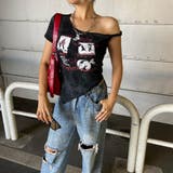 ロックプリントイレヘムリブトップス | non-hedge  | 詳細画像20 