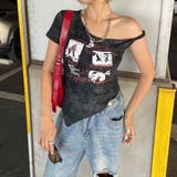 ロックプリントイレヘムリブトップス | non-hedge  | 詳細画像21 